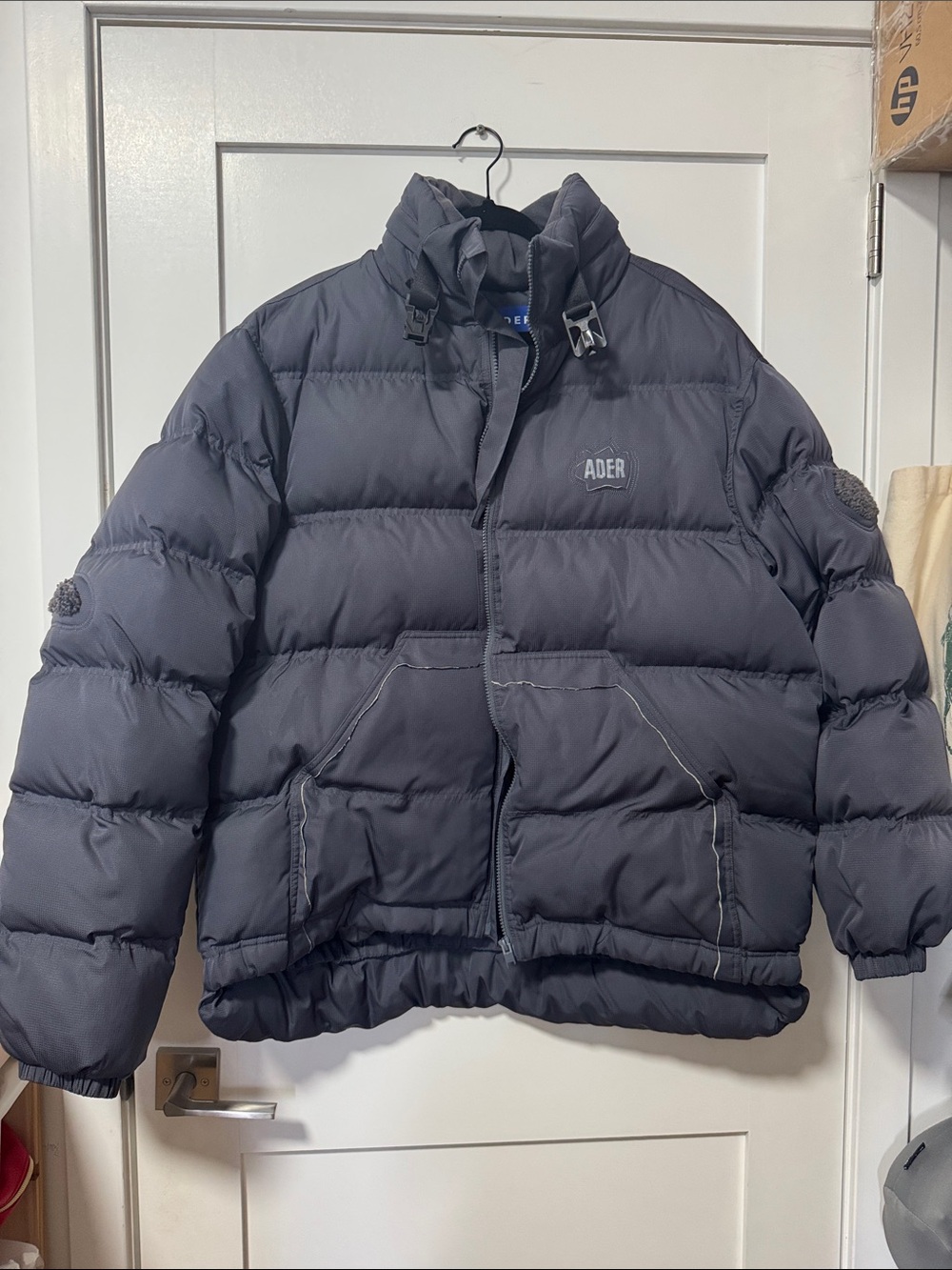 Ader Error Navy Puffer Down Jacket